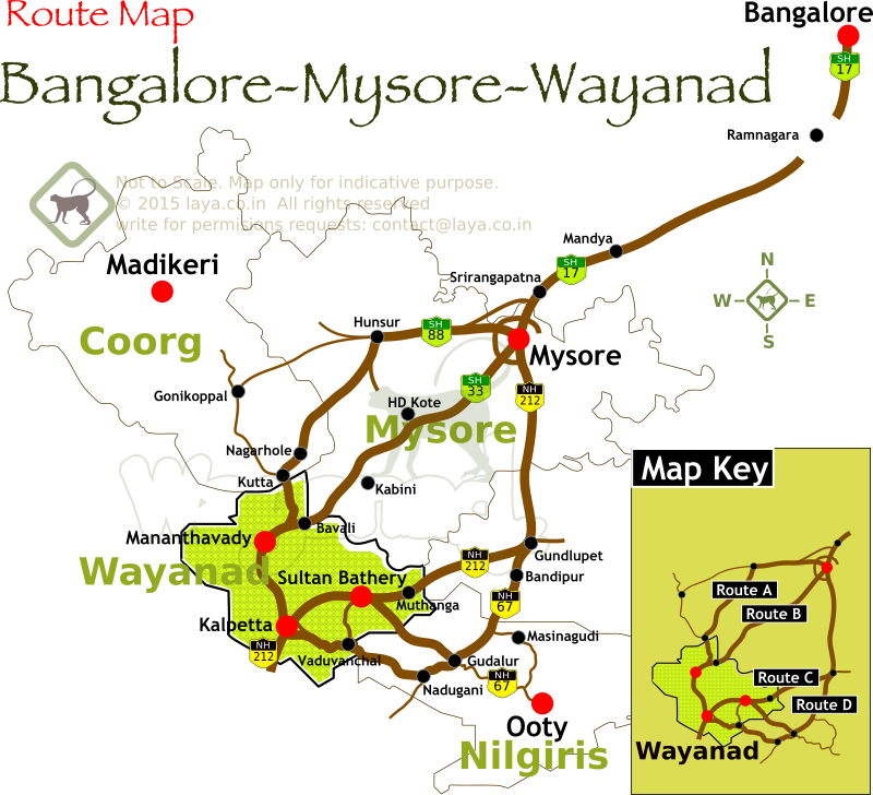 Bangalore Mysore Wayanad Route
