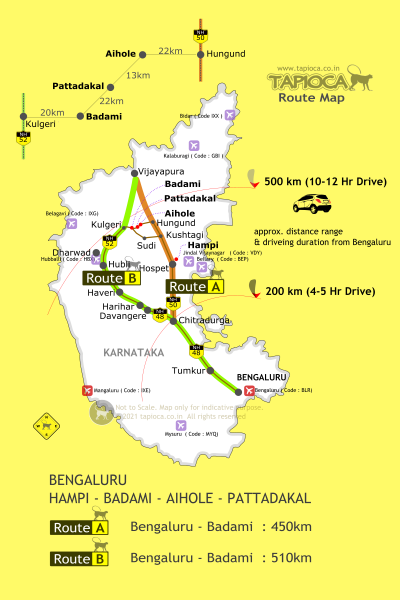 Bengaluru To Badami Road Routes