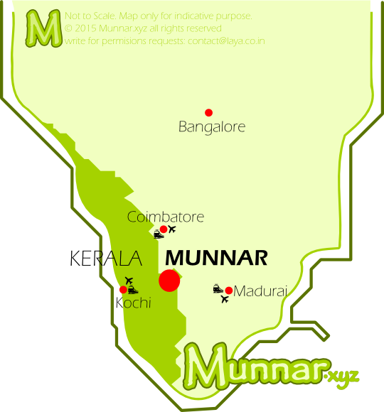 Kochi and Madurai are nearest airports for Munnar