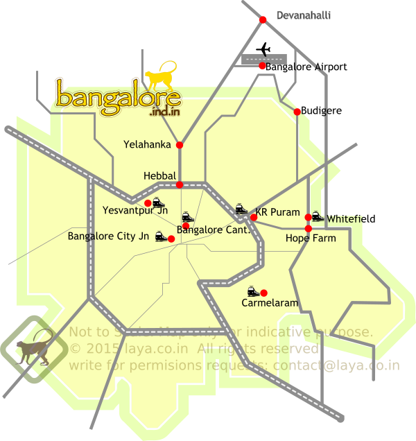Bangalore Railway Stations Map