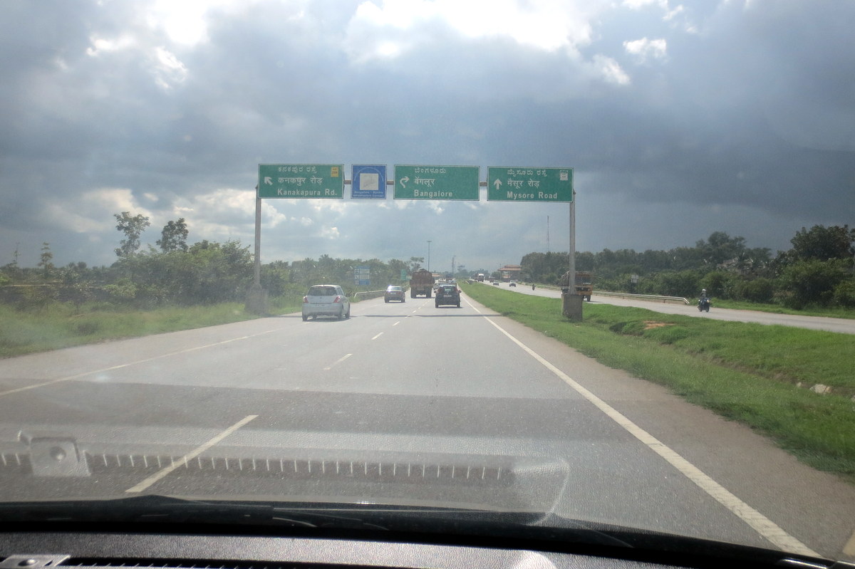 Take this exit for driving towards Kanakapura