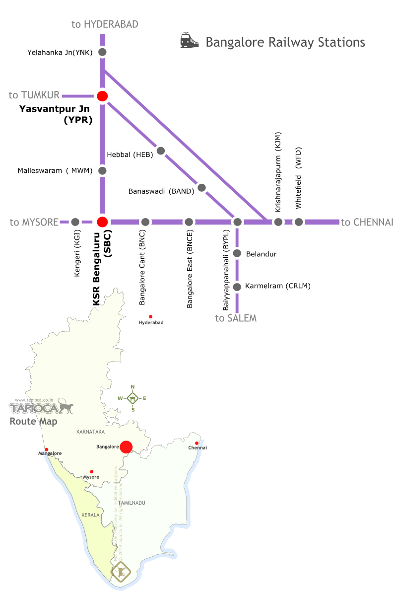 Railway Stations In And Around Bangalore City