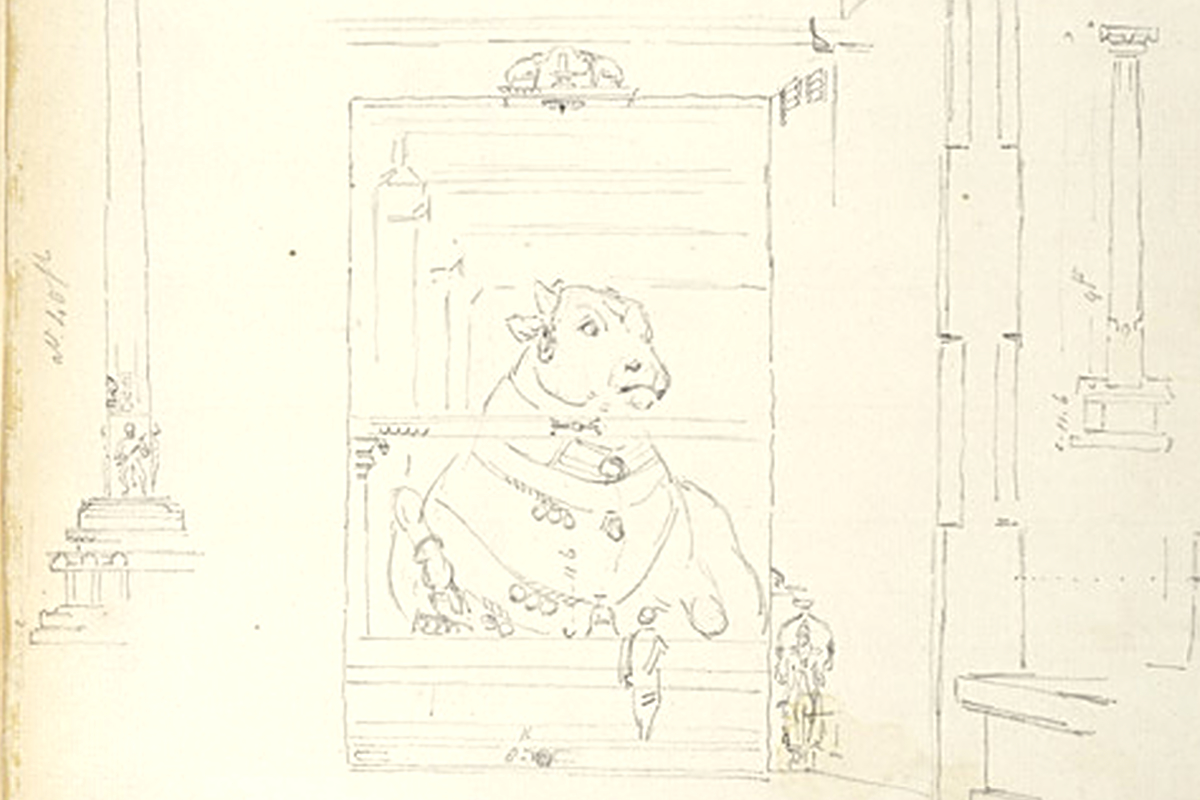 Pencil drawing by Thomas Daniell  dated 1 May 1792. (Source : bl.uk)