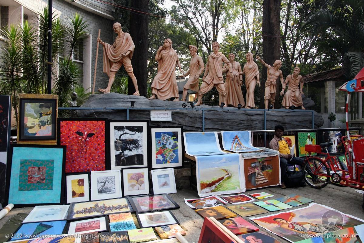 Openair display cum sale stall at Chitra Santhe ( Art Market)