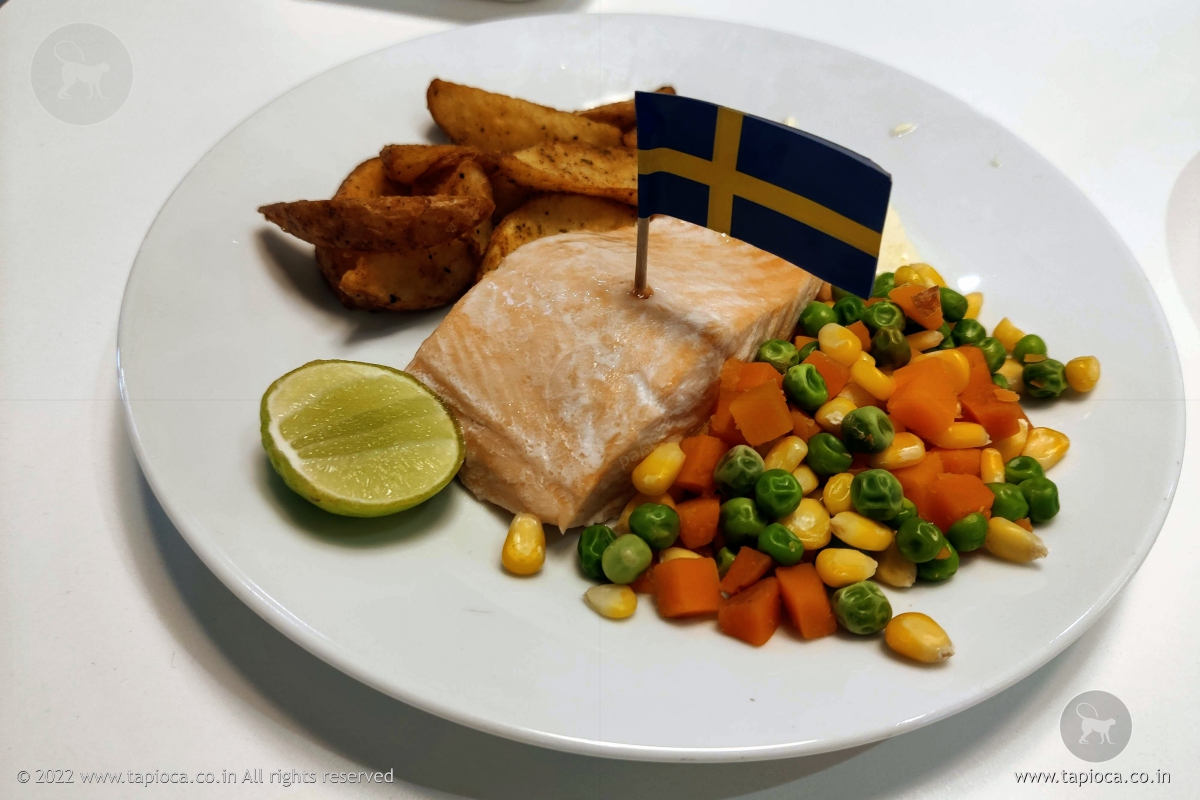 Popular Norwegian  dish at IKEA's Swedish Restaurant in  Bangalore