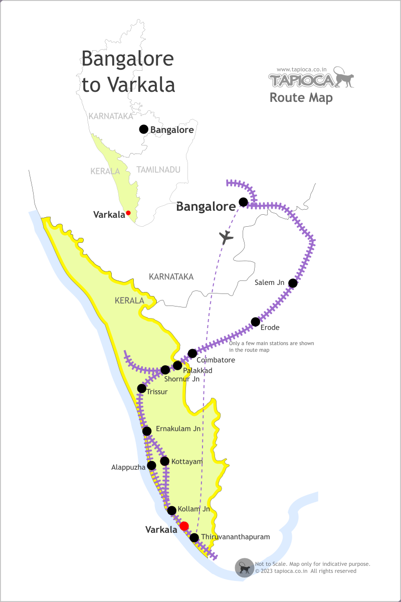 How To Reach Varkala From Bangalore?